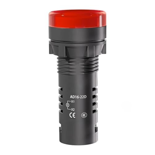 Luz indicadora antiinterferencias 22mm AD16-22D/r23-HK piloto LED rojo para panel de control