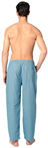 Andrew Scott Men's 2 Pack Super Soft Woven Pajama & Sleep Long Lounge Pj Pants (2 Pack- Blues, Medium) #TOP3
