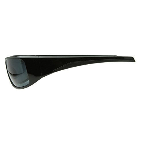 zeroUV Bold Rectangular Polarized Sports Wrap Sunglasses3