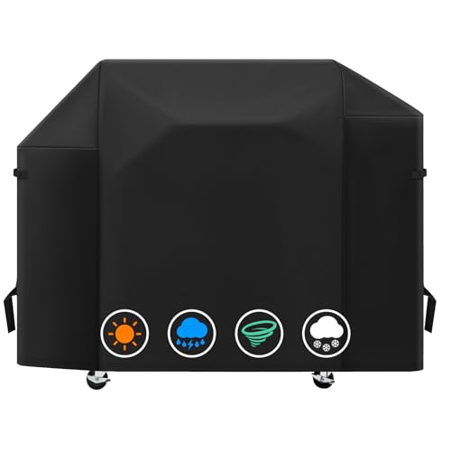 Heavy Duty 600D Polyester Cover Compatible with Traeger Silverton 810 Silverton XL Pellet Grill Smoker Outdoor Waterproof fit for Traeger Silverton 810 XL Pellet Grill Cover Full Length BAC593