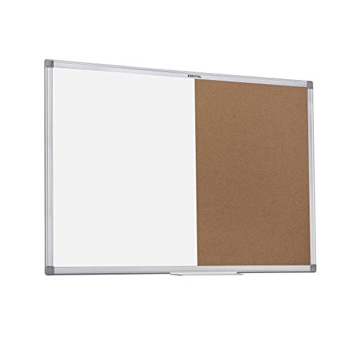 KIROYAL Cork Board 36 x 24 Combo White Board Magnetic Combination Whiteboard Bulletin Dry Erase Board & Corkboard for Homeschooling, Office, Classroom Hanging Message Board Wall Mounted - Thumbnail 4