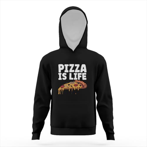 Cute Pizza Lovers Italian Food Hoodies for Teen Girls Boys Lightweight Kangaroo Pocket Sweatshirt3