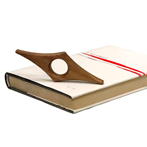 BUNBAN Edler Seitenhalter Daumenring aus Massivholz, Thumb Thing Lesezubehör für Bücher in 3 Größen (S, M, L) Variante 2 (Eiche, 25 mm) Cover