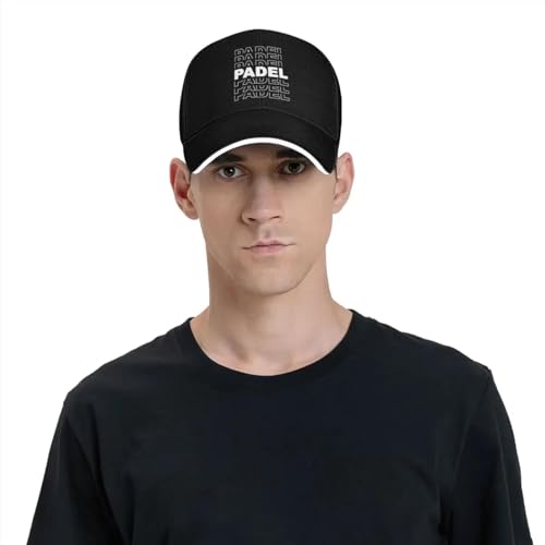 Casquette padel simple texte imprimé bonnet de baseball soleil unisexe - 5