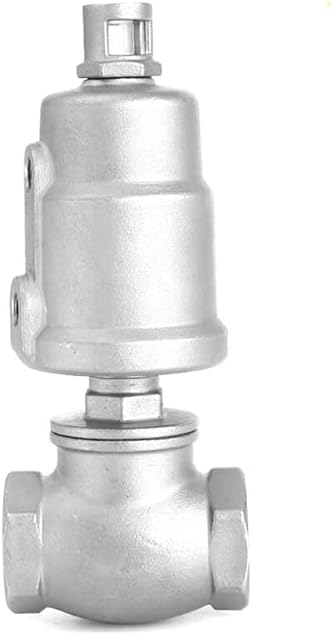 1/2" 3/4" 1" All Stainless Steel T Type Pneumatic Threaded Globe Valve Pneumatic Angle Valve Water Valve Waist Drum Valve(1",Dual)