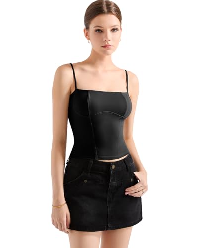 SUUKSESS Women Bustier No Boning Corset Tops Fitted Going Out Y2k Cami Tank Tops2
