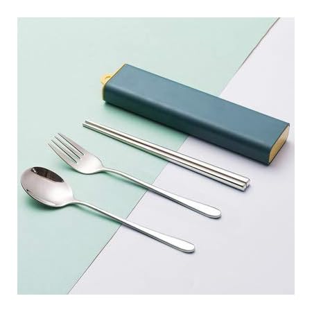 Amazon フォーク スプーン 箸 食器 3点セットカトラリーセット カトラリーセット ステンレスステンレス製 携帯 ランチセット 大人 学生 衛生 丈夫 用 お弁当 アウドドア 通勤 通学 多色選択可 B1 Yuxuanju カトラリーアソートセット