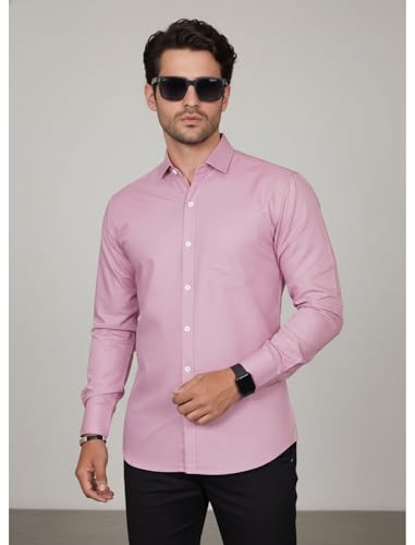 Image of Diverse Men's Solid Formal Shirt | Premium Poly Cotton Full Sleeve Regular Fit Shirt for Men | Stylish Office, Business & Casual