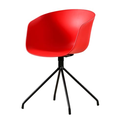 SJIALEN Kitchen Dining Chair,Home Backrest Plastic Chair Leisure Desk Computer Bedroom Restaurant Living Room Office Chair Kitchen Chair (Color : Red)