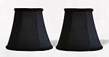 Urbanest Set of 2 Chandelier Mini Lamp Shade 5-inch, Bell, Clip On, Black