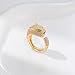 Aura & Irena 18K Gold Plated Panther Rings for Women Men - Non Tarnish Adjustable Leopard Rings with 3A Cubic Zirconia, Fashion Gift
