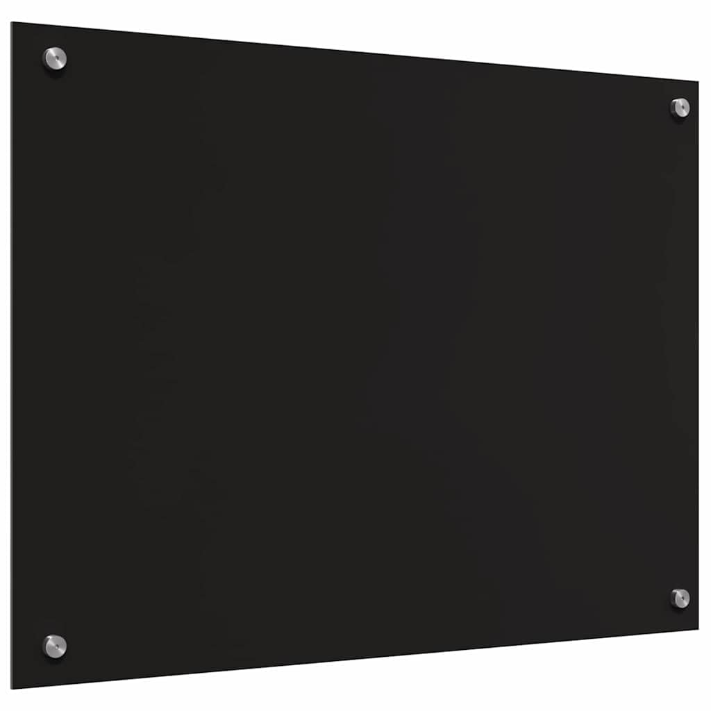Solivagant Küchenrückwand 2 pcs Schwarz 80 x 60 cm Gehärtetes Glas, Küche Esszimmer,Küchenhelfer -utensilien, 21 kg-3415547