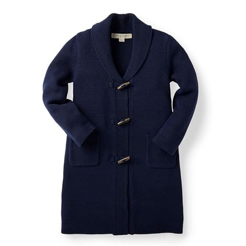 Hope & Henry Girls' Purple Cardigan with Shawl Collar