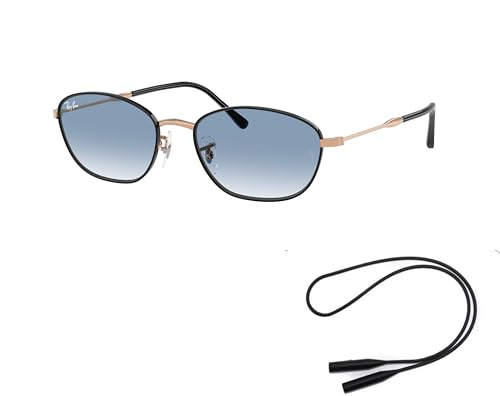 Ray-Ban RB3749 Sunglasses Bundle: RB 3749 92723F Black On Rosegold/Clear Gradient Blue Crystal Standard and Universal Anti-slip Silicone Leash2