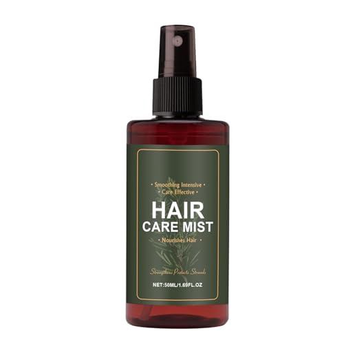 Spray para el cabello antiencrespamiento - Spray para el cabello vegetal de 50 ml para brillo y control del encrespamiento | Hidratante natural para puntas abiertas sensibles y dañadas, salón de cuero