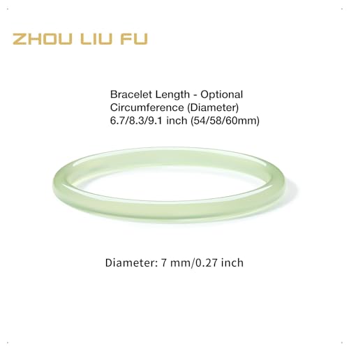 Bangle Bracelets for Women Blue Green White Chalcedony Round Bracelets Natural Gemstone Lucky Accessory Gift with Certificate Her Mom2