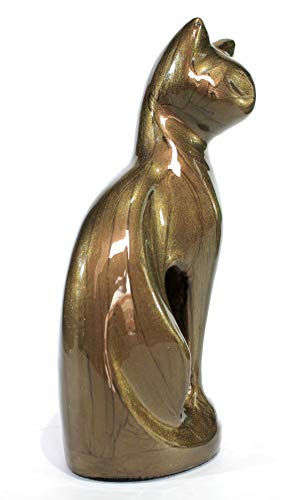 image for eSplanade Cremation urn Memorial Container Jar Pot | Cat Shape URN | M