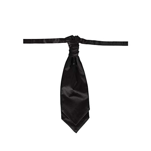 Black Ascot Tie For Men Cravat 14.5