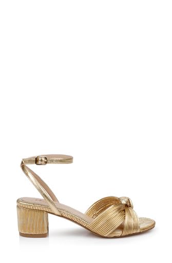 Jewel Badgley Mischka Hudson Pleated Sandal3