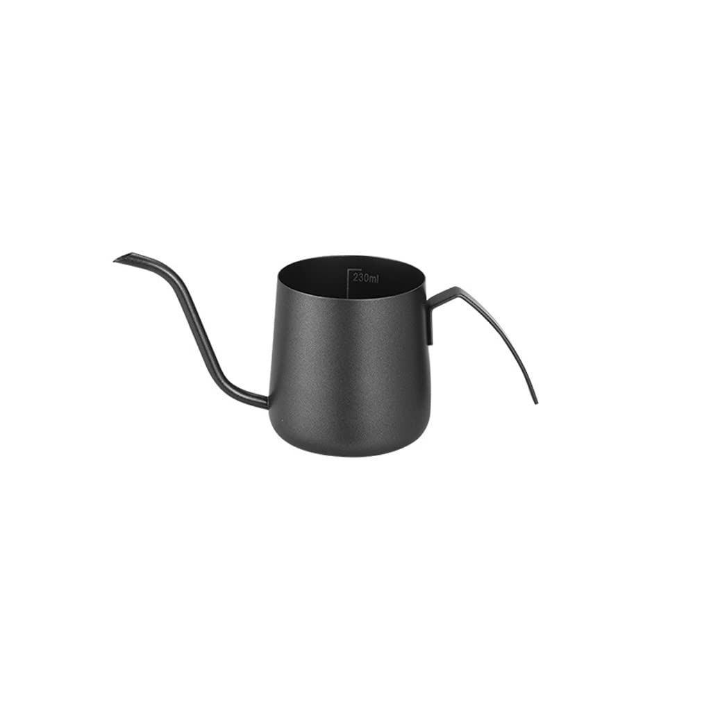 Ręczne kubki do kawy ze stali nierdzewnej kubek ucho wiszący dzbanek do kawy ręczna wylewka kroplowa garnek do parzenia kawy/362(Black,230ml)