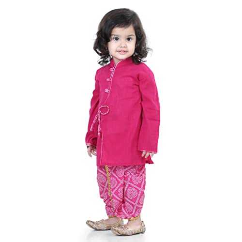Image of BownBee Ethnic Wear Cotton Kurta Dhoti Traditional Dress Set for Baby Boys, Front Open with Dori Pattern, Full Sleeves, and Round neck, Ideal for All Festivals