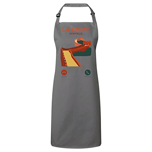 Tablier cuisine premium motif culture de Chine haute finition