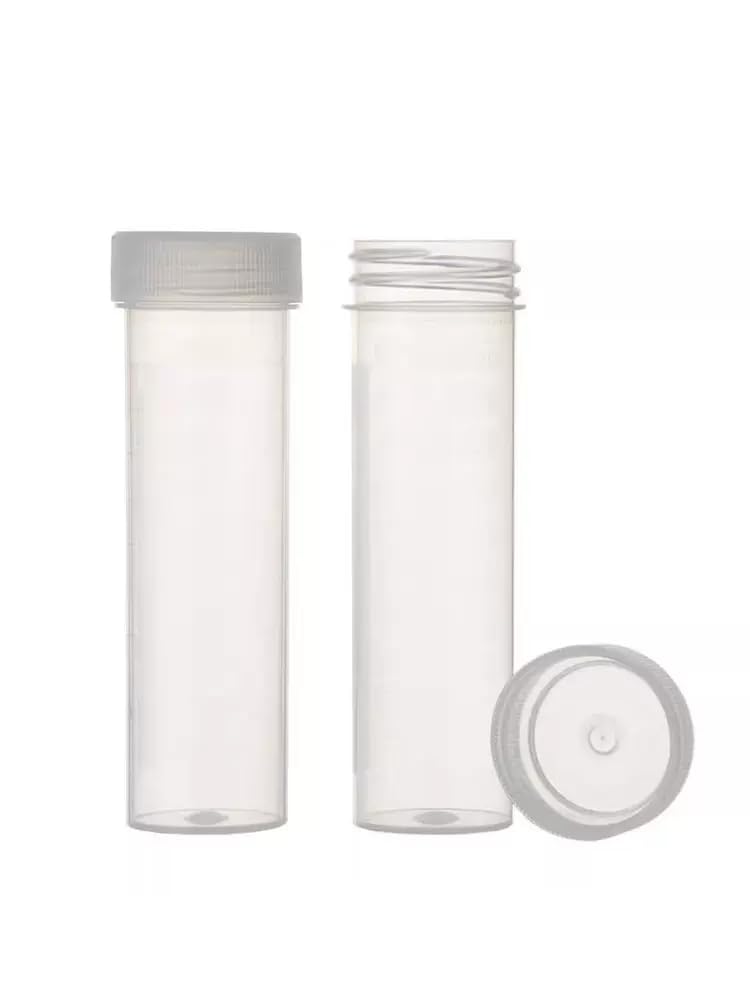 Paquete de 30 tubos de digestión desechables de 50 ml, UC475, tubo de centrífuga de plástico transparente con escala, tubo de ensayo independiente con tapón de rosca, matraz volumétrico