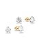 PAVOI 14K Yellow Gold Plated 925 Sterling Silver Cubic Zirconia Stud Earrings for Women - Round 6mm