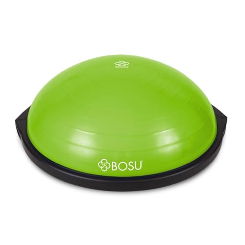 Image of Bosu Balance Ball Exercise Trainer, Home Gym Equipment w /Guided Workouts & Pump, 26 inch Inflatable Fitness Platform for Strength Training, Standing, Balancing, and Core Workout