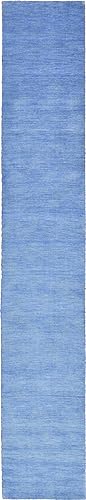 Unique Loom Gava Twisted Wool Light Blue Runner Rug 3
