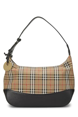 Pre-Loved Haymarket Check Shoulder Bag, Black