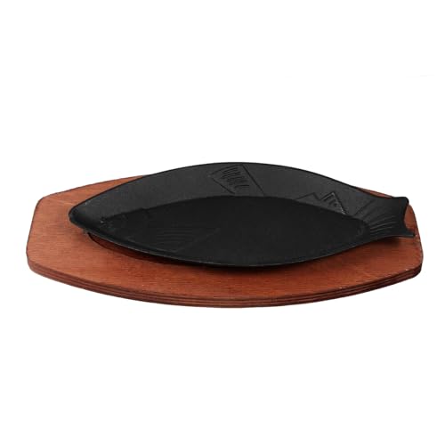 MUCKLILY Sartén con Forma de Pescado de Premium Plancha Antiadherente para Barbacoa y Carne Incluye Bandeja para Cocinar Pescado y Verduras