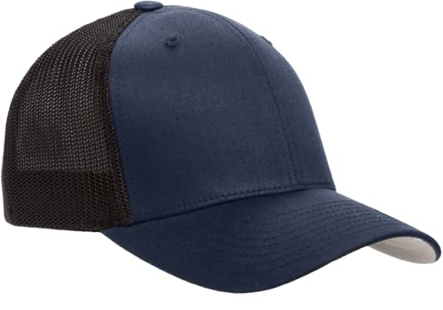 Image of Flexfit Unisex Mesh Fitted 2-Tone Trucker Hat, One Size