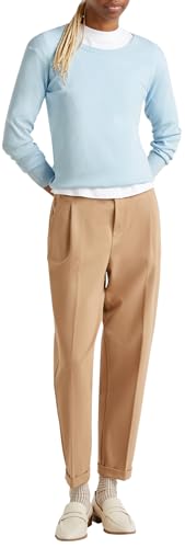 United Colors of Benetton Maglia G/C M/L 1091d1m08 Suéter, Turquesa, Mujer