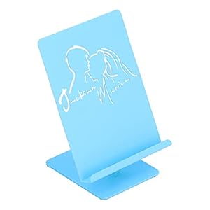 Desktop telefoon houder, herbruikbare mobiele telefoon houder ijzer voor op kantoor(T122 groot blauw)