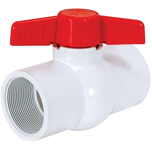 Image of Eastman 2 Inch IPS Schedule 40 PVC Ball Valve, Quarter Turn Ball Valve, White, 20087