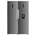 Cookology 630L Tall Fridge and Freezer Pack - with Low Noise - Inox