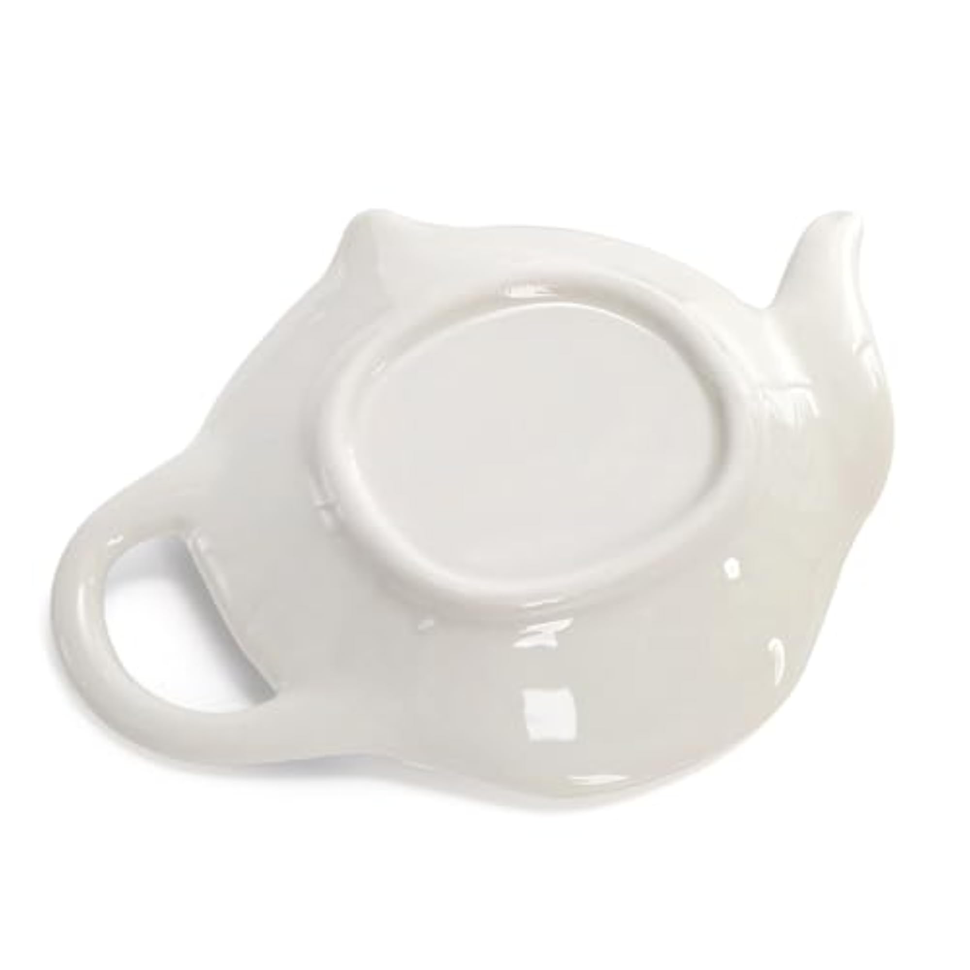 Set of 8 Teapot Shaped Teabag Holders, Ceramic Tea Bag Coaster