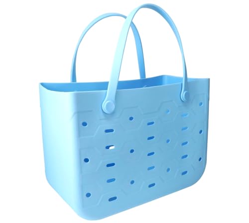 X-Large Eva Beach Tote Travel Bag Rubber for Girls and Women Large Capacity, for Boat Pool Beach Gym Essentials Carrier Overnight Bag, Perforated Design2