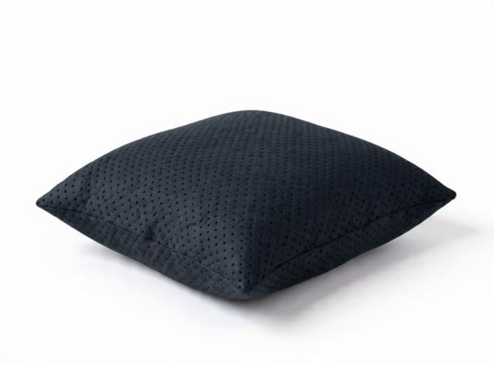 Image of Hotel Quality Premium Fibre Cushions | Cushion 16 inch x 16 inch | Pillow,Cushion,Cushions for, Cushion Pillow,Pillow,Cushions for Bed (Black, 2)
