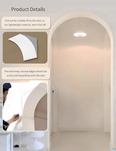 Curved Arch Molding Trim for Doors & Windows - Foam Archway Kit, 18x18x18cm & 22x22x22cm - Perfect for Interior Renovations & Elegant Designs