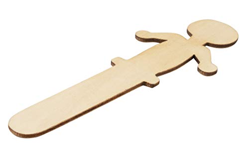 People Craft Sticks - 100-Pack Wooden People Shaped Craft Sticks, 5.8 X 2 X 0.1 Inch Male And Female Wood Craft Sticks People For Diy Arts And Crafts Projects, Crafting Supplies #TOP5