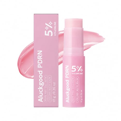 Aluckgood Pdrn Collagen Stick PDRN Pink Collagen Volume Multi Balm Plumping Stick Aluckgood Skincare Hydrating Wrinkle Firming Balm for Face Under Eyes Neck Forehead Smile Lines & Lips