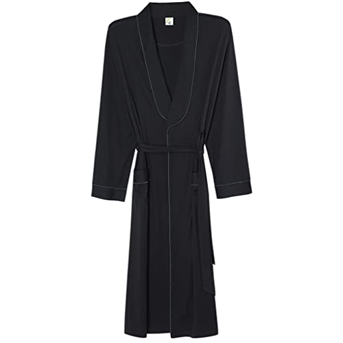 Mens Long Robe Warm Bathrobe Night Dresses Kimono Pajama Bath Robes Sleepwear Bathrobe Nightgown