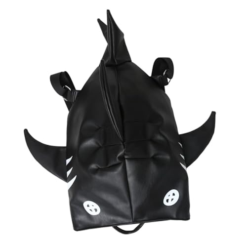 Shark Backpack Cute Animal Schoolbag, Y2K Cool 3D Shark Bag Preppy Korean Zipper Large Capacity Kawaii Novelty Purse Trendy Portable Kids Backpack for Boys Girls School (Black)