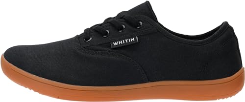 Image of WHITIN Men's Wide Canvas Barefoot Sneakers | Zero Drop Sole | Minimalist Footwear