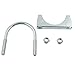 Zorveiio 2-1/2'' U Bolt Muffer Exhaust，Heavy Duty Exhaust Clamp with Saddle Style U-Bolt Pack of 2