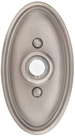 Emtek 2402US15 Solid Brass Lighted Button Door Bell Satin Nickel