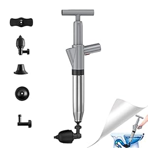 Toilet plunger, air vent blaster, drain blockage remover, high pressure plunger for bath toilets, shower, bathroom, sink, bathtub, kitchen clogged pipe