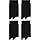 MASH Kit 4 Pares de Meias Mista Canelada Meia Social Masculina Adulto, 4 Preto, 39-43